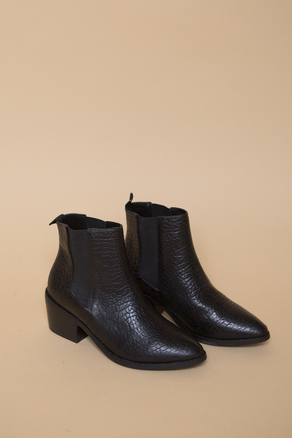 Sol Sana Edgar Boot Pebbled Black Leather Garmentory