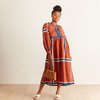 Antik Batik Gisele Long Dress - Red - Thumbnail 2
