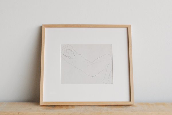 Anonyma Reclining Nude Barbara Dorf, Ink on Paper Anonyma Reclining Nude Barbara Dorf, Ink on Paper