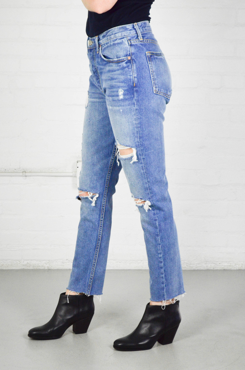 GRLFRND Karolina Back Slit High-Rise Skinny Jeans