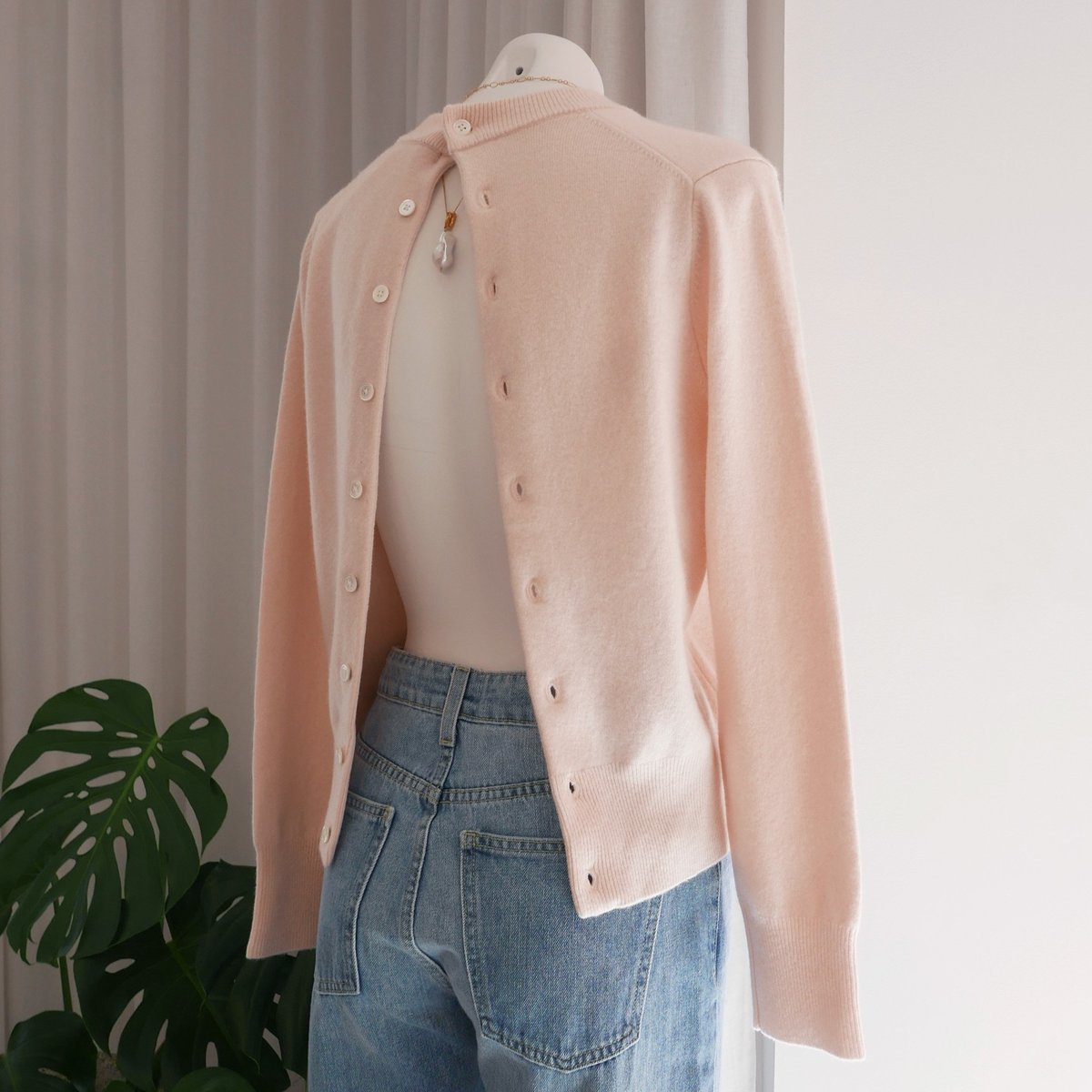 Extreme Cashmere Little Game Cashmere Cardigan - Talc - Image 1 of 2