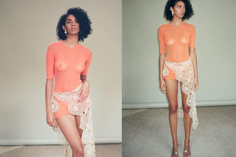 Standard Issue Tulle Crew Tee - Orange