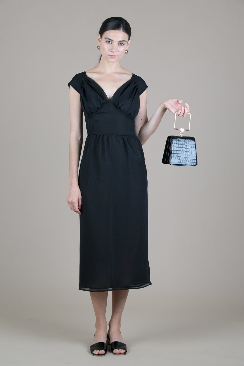 Tach Clothing Alma Chiffon Dress Black Garmentory