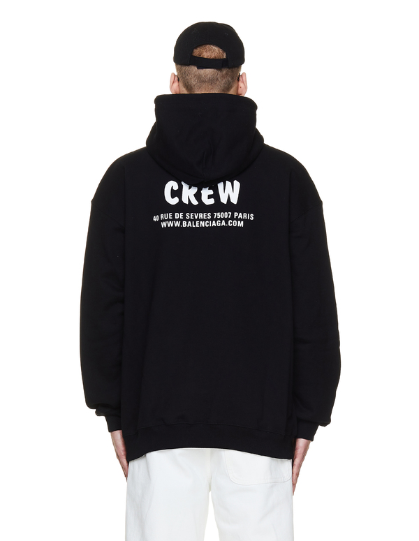 BALENCIAGA CREW クルーロゴ プルオーバー パーカー XL RRP £630 BNWT BALENCIAGA CREW Hoodie M, Kangaroo Pocket, Made In Italy