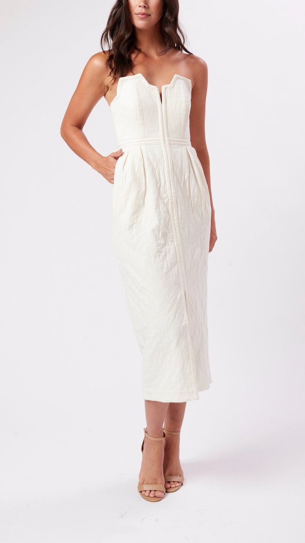 mara hoffman strapless dress