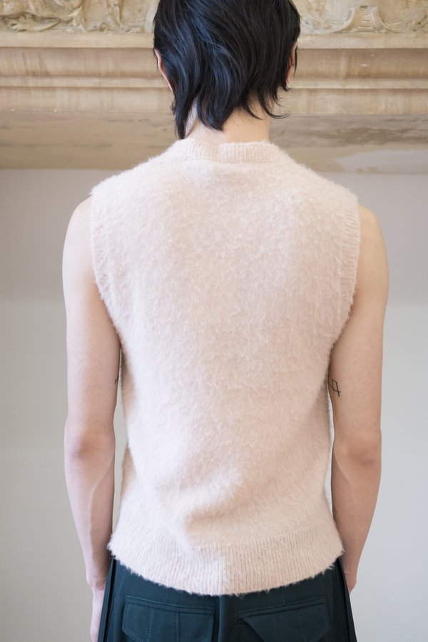 Lanvin Baby Alpaca Cashmere Knit Sleeveless Top - Pale Pink Lanvin Baby Alpaca Cashmere Knit Sleeveless Top - Pale Pink