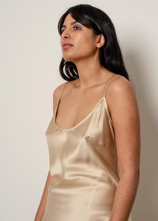 Penny Sage Duval Mini Dress - Champagne | Garmentory Penny Sage Duval Mini Dress - Champagne | Garmentory