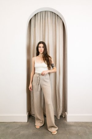 straight leg knit pants