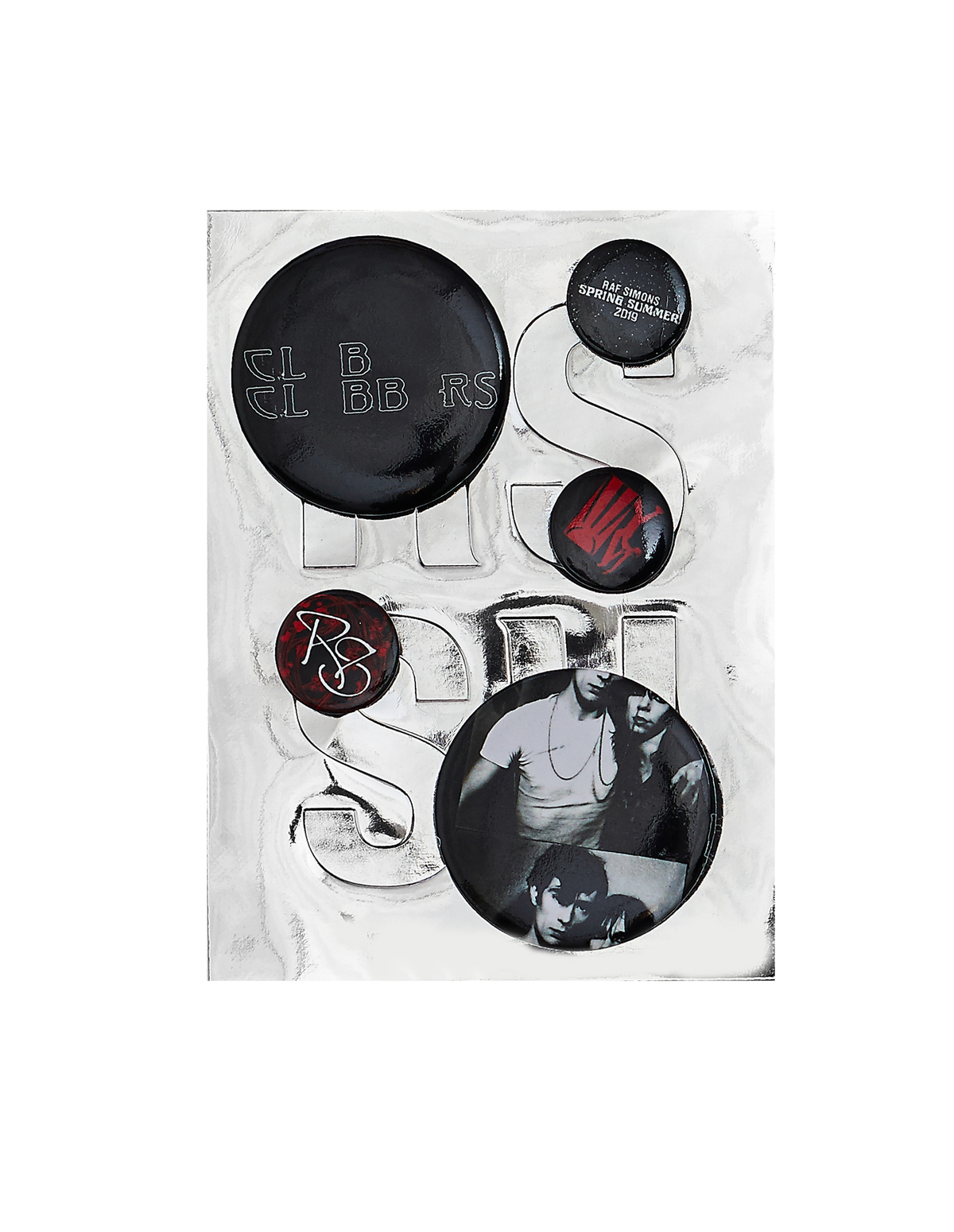 Raf Simons Set Of Pins - Black | Garmentory