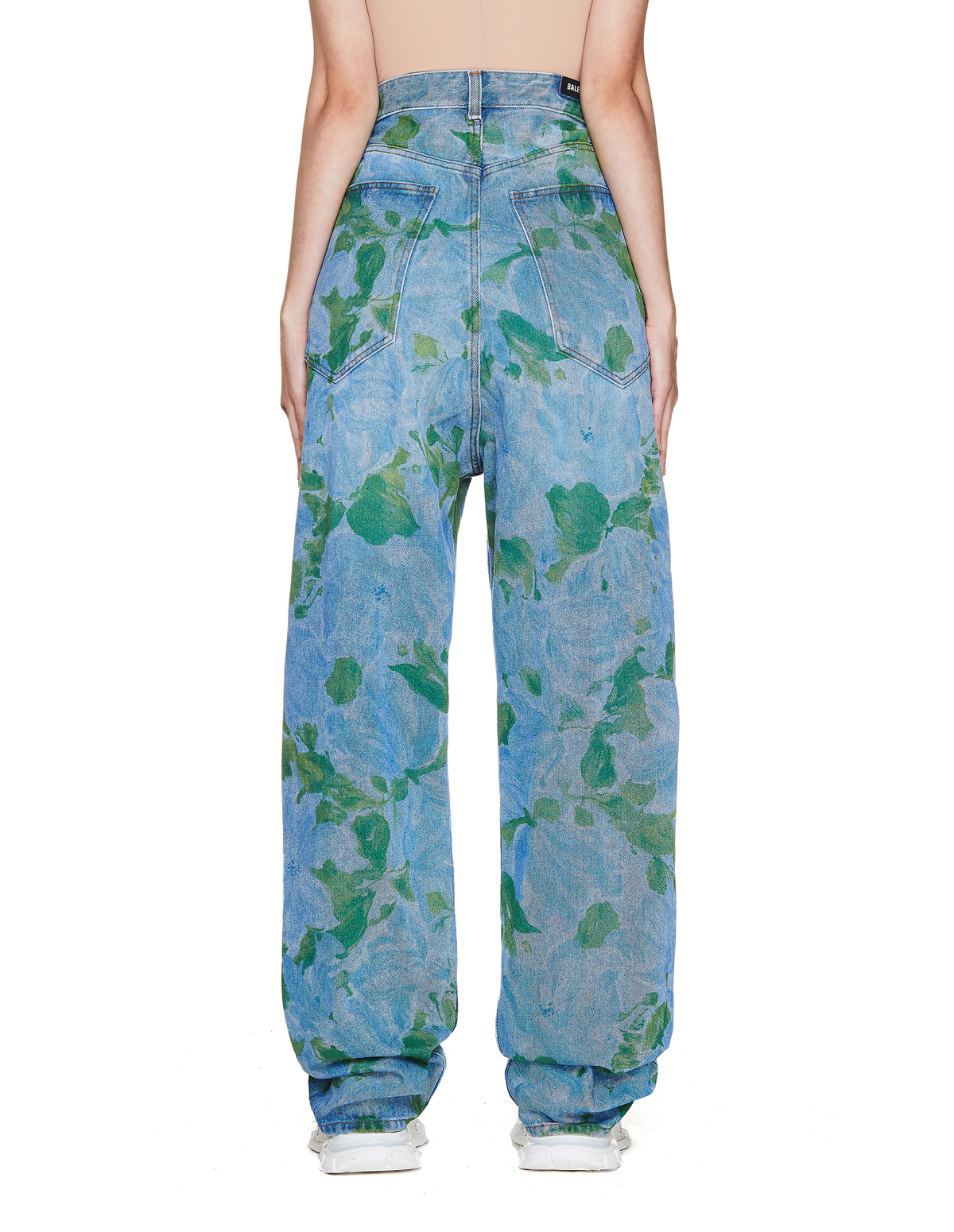 Balenciaga Blue Printed Baggy Jeans | Garmentory