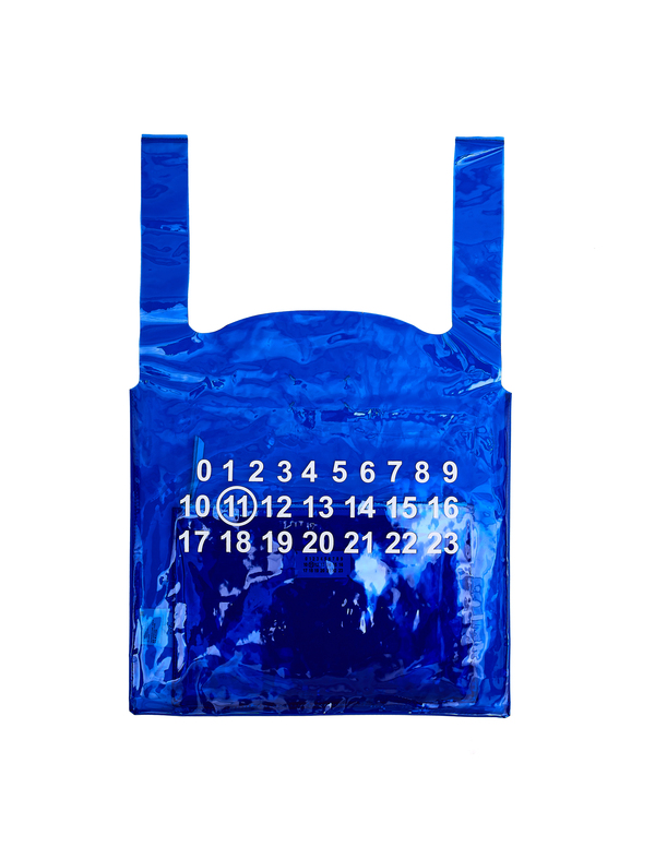 Maison Margiela PVC 11 Logo Tote Bag - Blue | Garmentory