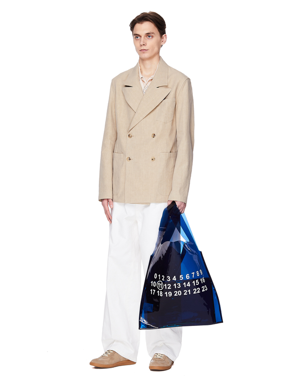 Maison Margiela PVC 11 Logo Tote Bag - Blue | Garmentory