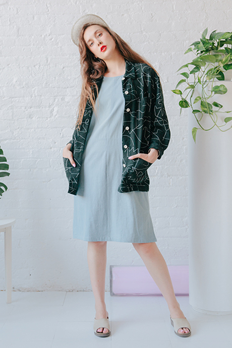 Dusen Dusen Black Wire Linen Jacket Dusen Dusen Black Wire Linen Jacket