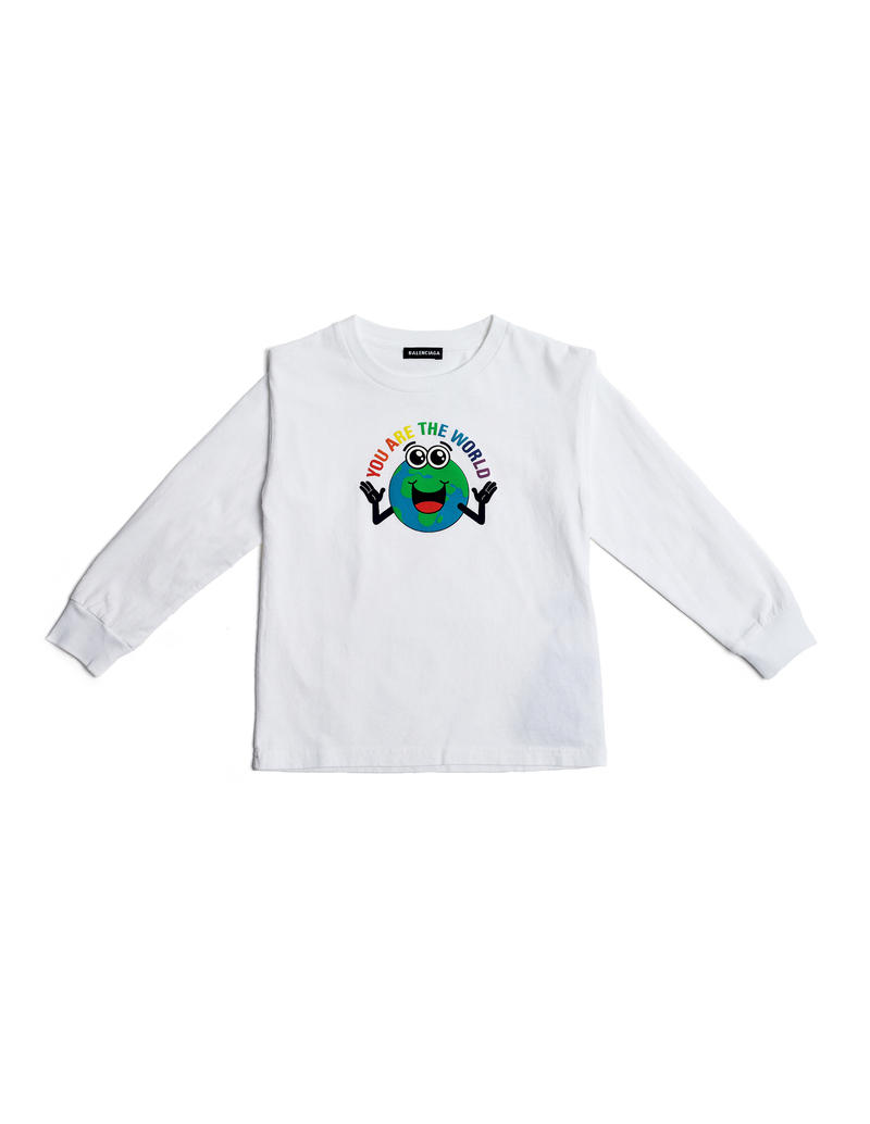 Balenciaga Kids You Are The World L/S T-Shirt | Garmentory