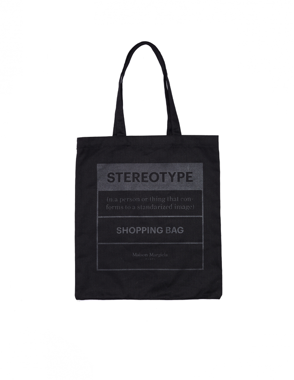 Maison Margiela Stereotype Cotton Shopper Bag - Black | Garmentory