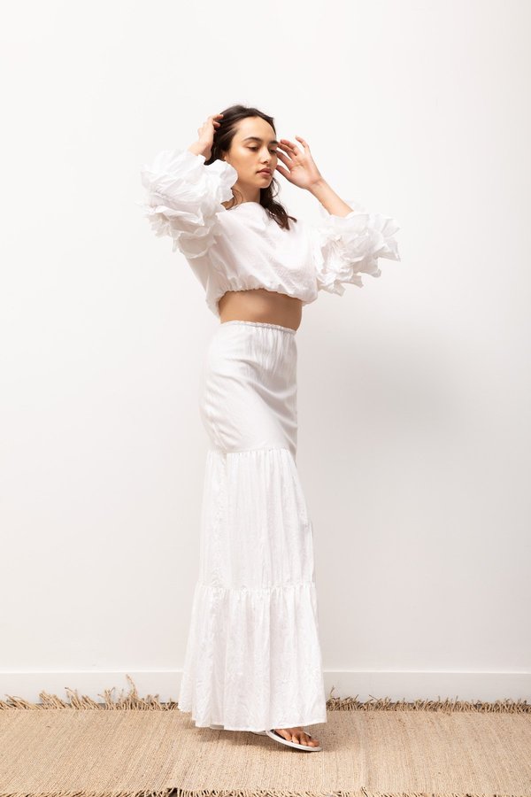 Dominique Healy Juliette Skirt Dress - Off White | Garmentory