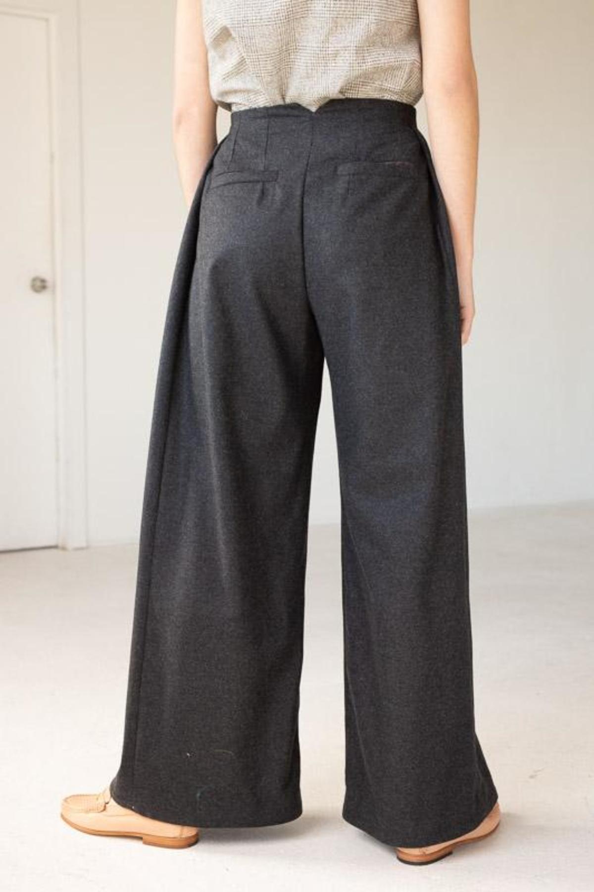 Lois Hazel Pleat Pant - Charcoal - Image 2 of 4