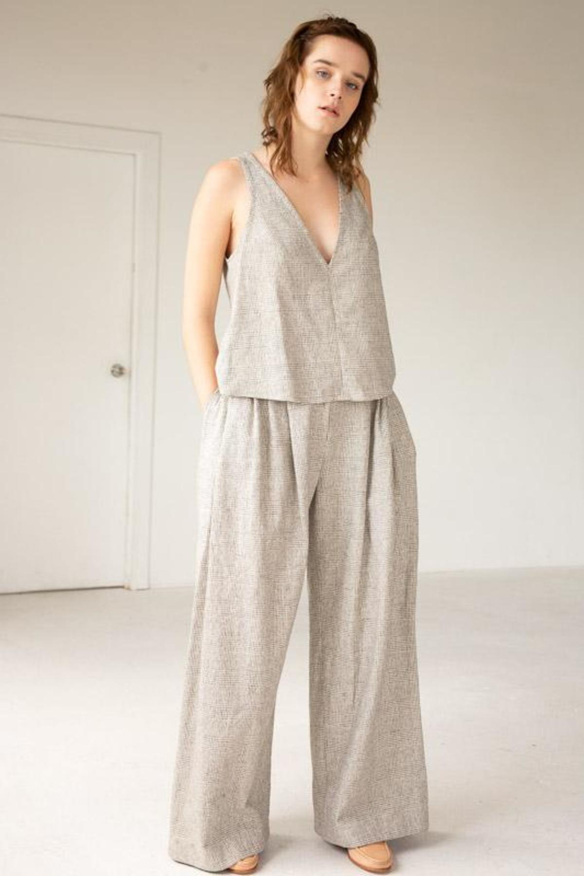 Lois Hazel Pleat Pant - Plaid - Image 3 of 6