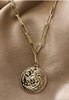 SS JEWELRY Lion Coin Pendant Necklace - Gold Vermeil - Thumbnail 3
