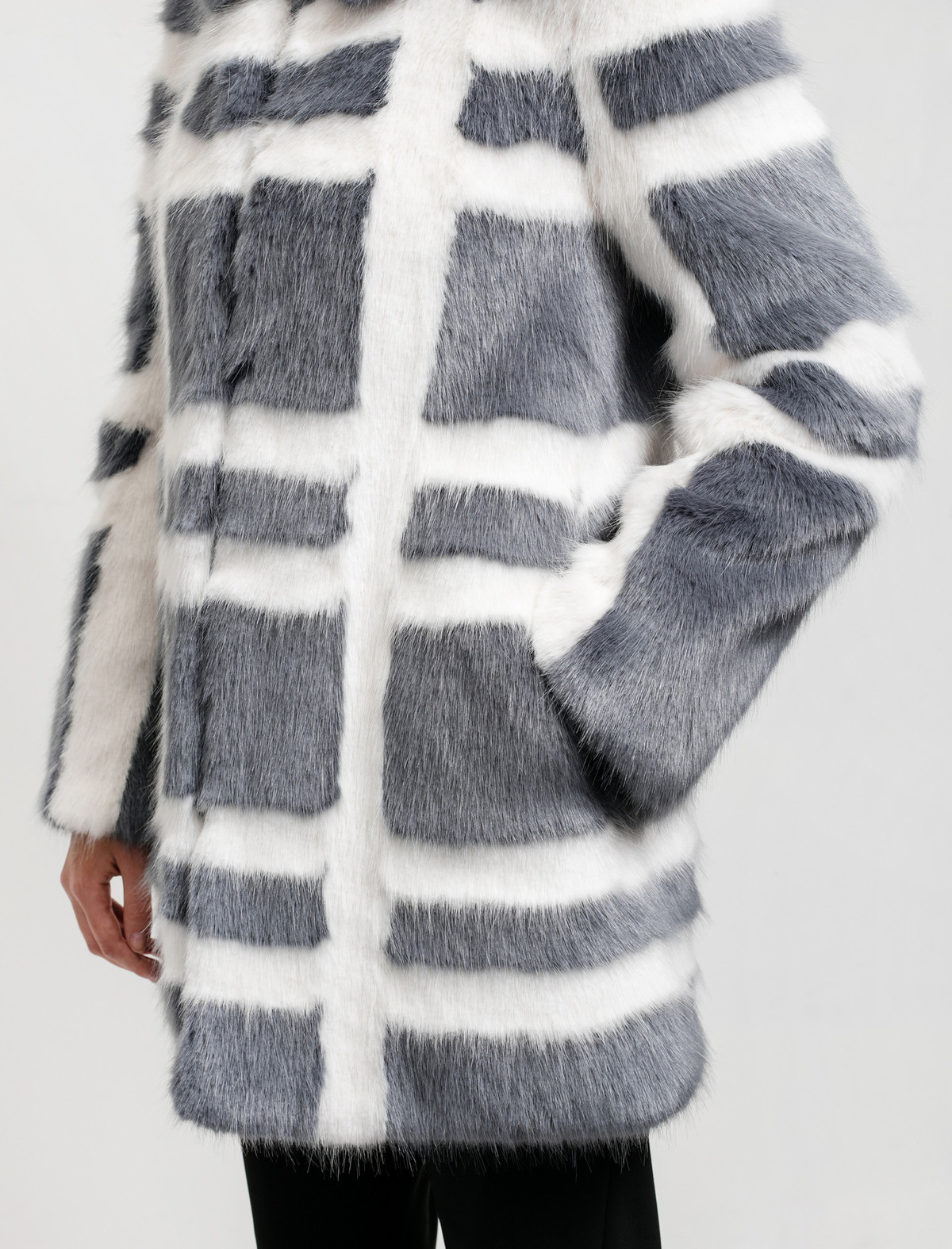 Shrimps Womens Edith Coat Flint/Cream - Image 6 of 7