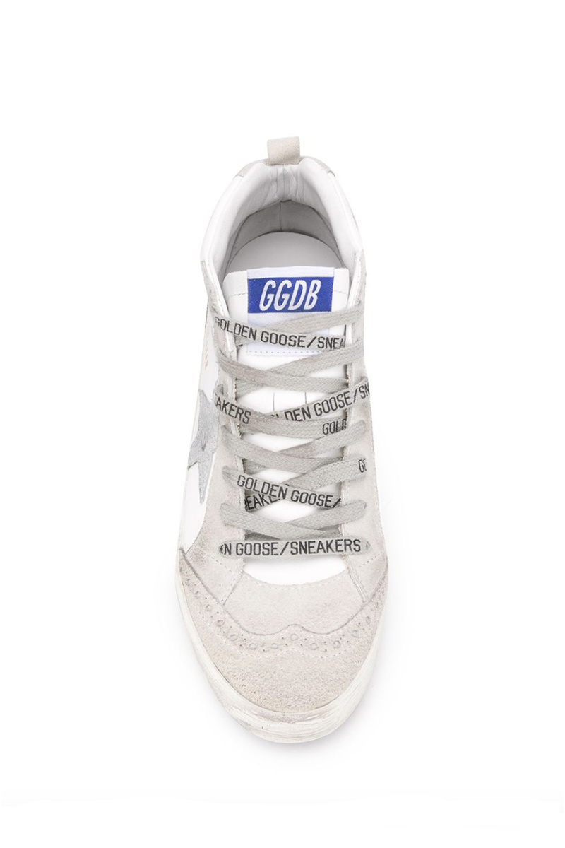 Sneakers Golden Goose White Ice Silver Turquoise Mid Star Sneaker
