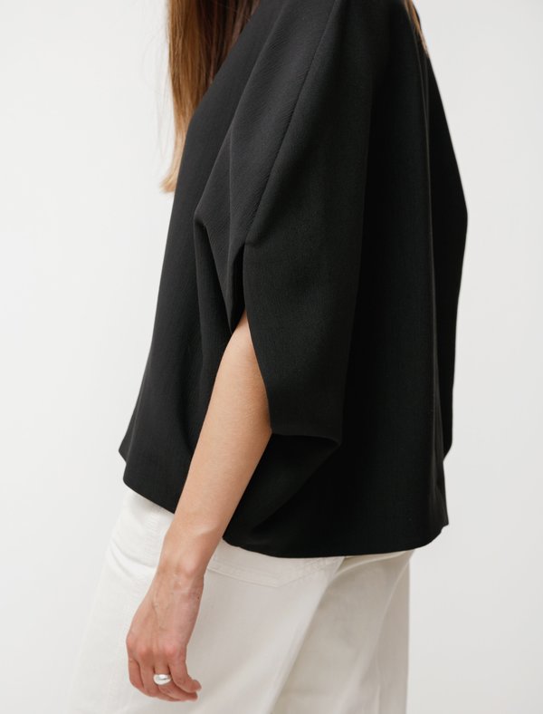 DEUXIEME CLASSE - まちゃこ★toteme Pomerance  blouse  black Penicton-Blouse-Black-