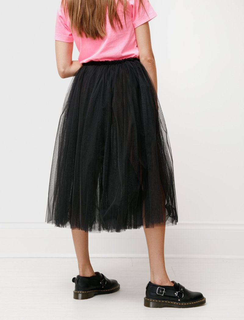 スカート 23AW BLACK COMME des GARCONS tulle skirt Black Comme Des Garçons: Tulle Mid Length Skirt (Black