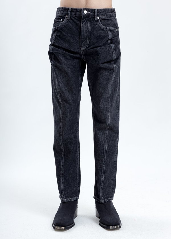 Y/project Ruffle Pocket Jeans - Black | Garmentory