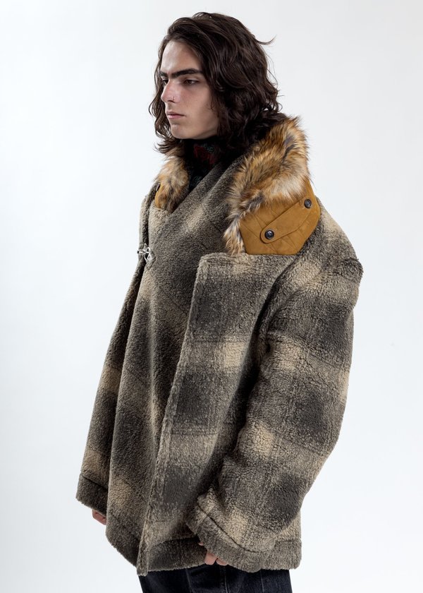 Y/project Faux Fur Lined Jacket - Green | Garmentory