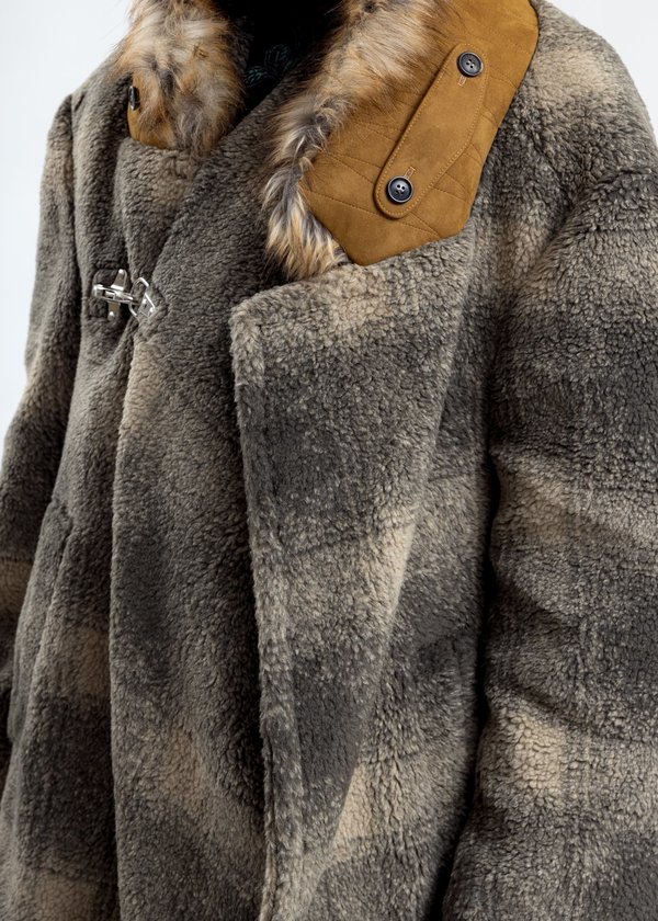 ジャケット・アウター Y/project Mantel aus Wolle und Faux Fur Y/project Faux Fur Lined Jacket - Green | Garmentory