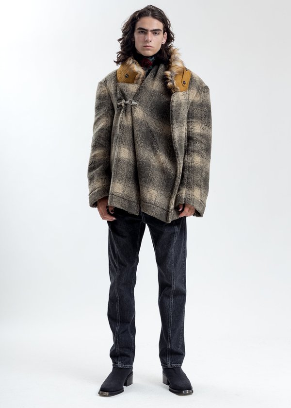 ジャケット・アウター Y/project Mantel aus Wolle und Faux Fur Y/project Faux-fur Trimmed Puffer Jacket In Black | ModeSens
