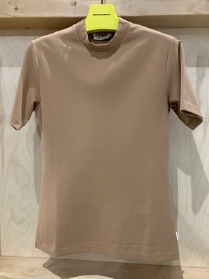 Marni Stretch Jersey Mock Neck Tee - Nude Marni Stretch Jersey Mock Neck Tee - Nude