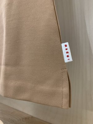Marni Stretch Jersey Mock Neck Tee - Nude Marni Stretch Jersey Mock Neck Tee - Nude