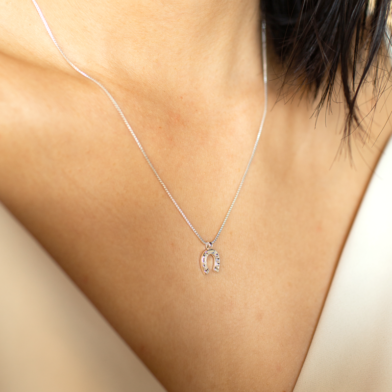 Jenny Bird Horseshoe Charm Necklace - Silver Jenny Bird Horseshoe Charm Necklace - Silver