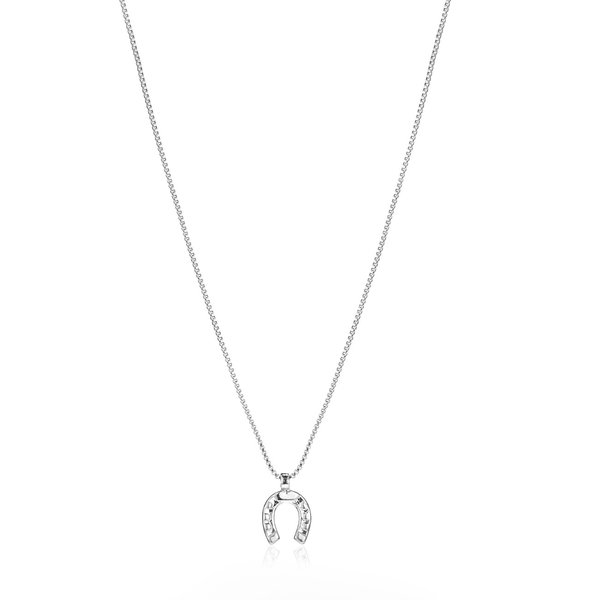Jenny Bird Horseshoe Charm Necklace - Silver Jenny Bird Horseshoe Charm Necklace - Silver