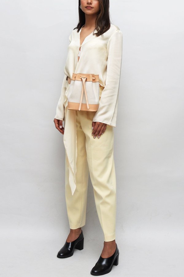 W A N T S Textile Belt Bag - Tan Leather/Cream W A N T S Textile Belt Bag - Tan Leather/Cream