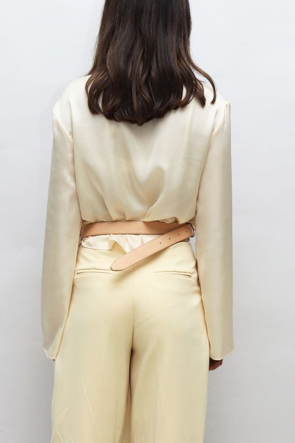 W A N T S Textile Belt Bag - Tan Leather/Cream W A N T S Textile Belt Bag - Tan Leather/Cream