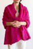 Auntie Oti Wool Throw - Hot Pink - Thumbnail 3