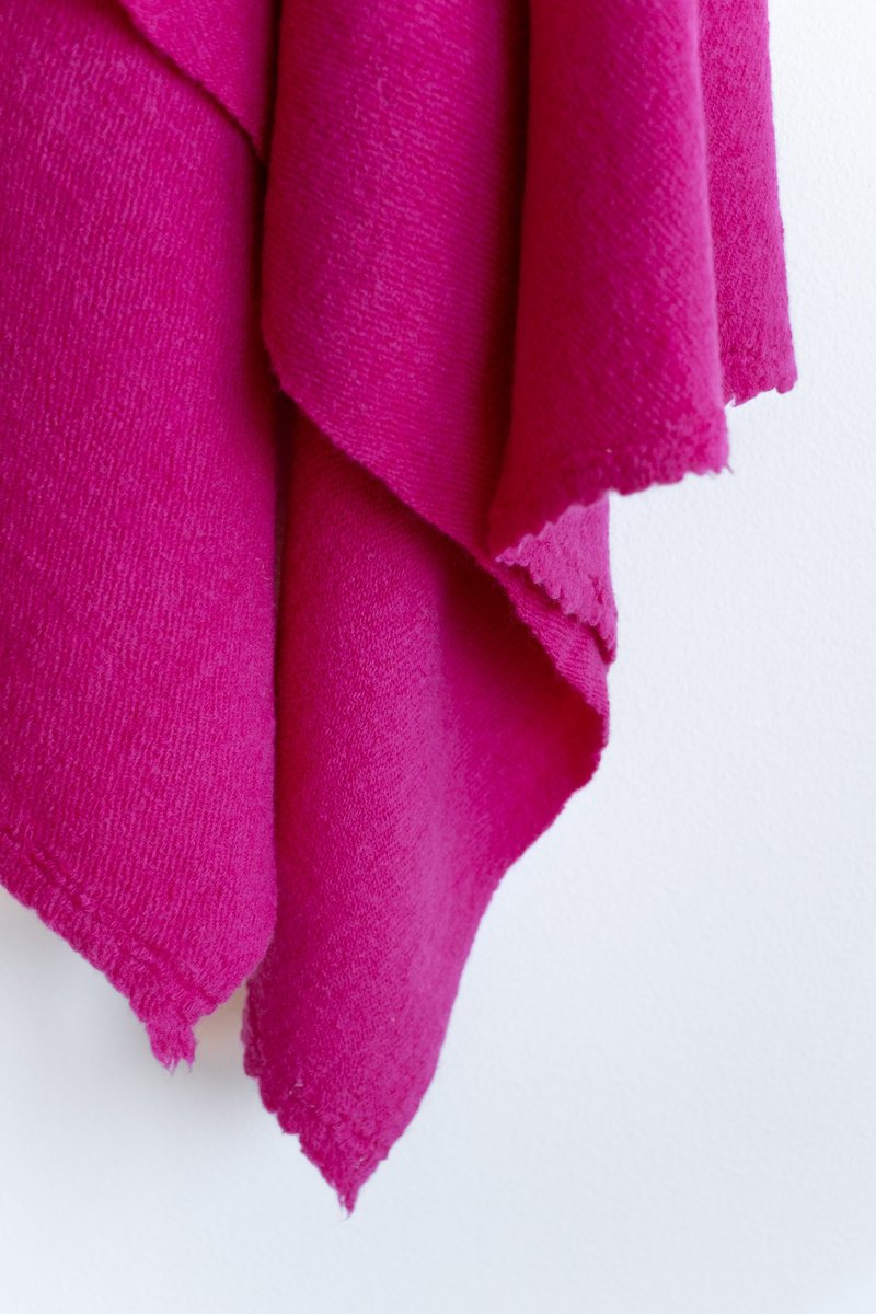 Auntie Oti Wool Throw - Hot Pink