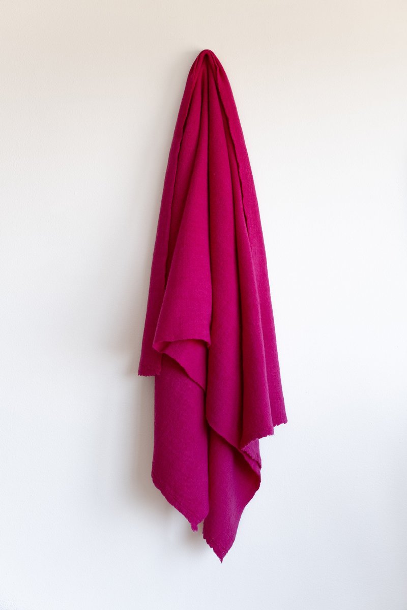 Auntie Oti Wool Throw - Hot Pink