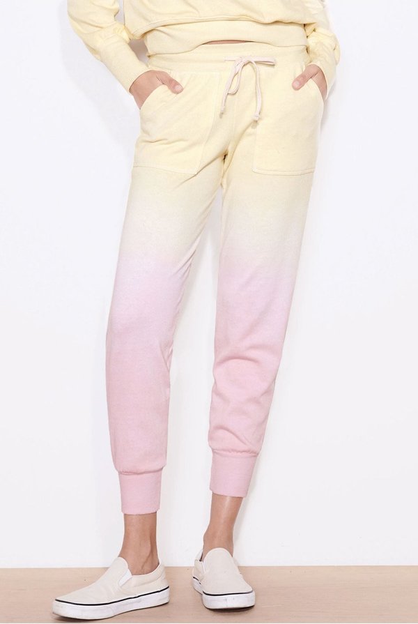 Sundry Dip Dye Tapered Sweatpant Banana Petal Garmentory