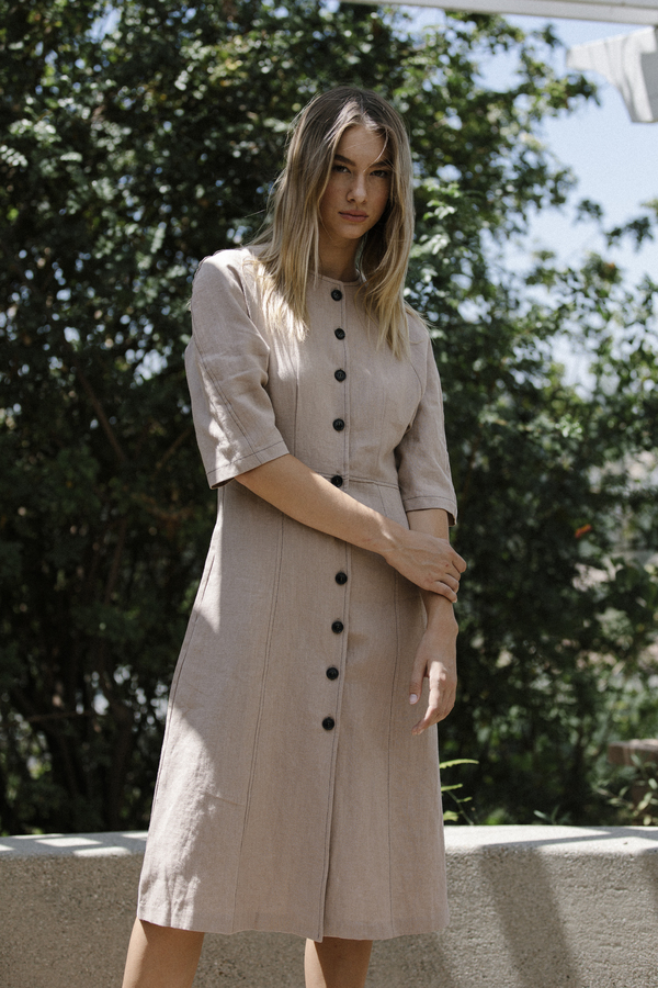 Six Crisp Days Valery Dress - Tan Six Crisp Days Valery Dress - Tan