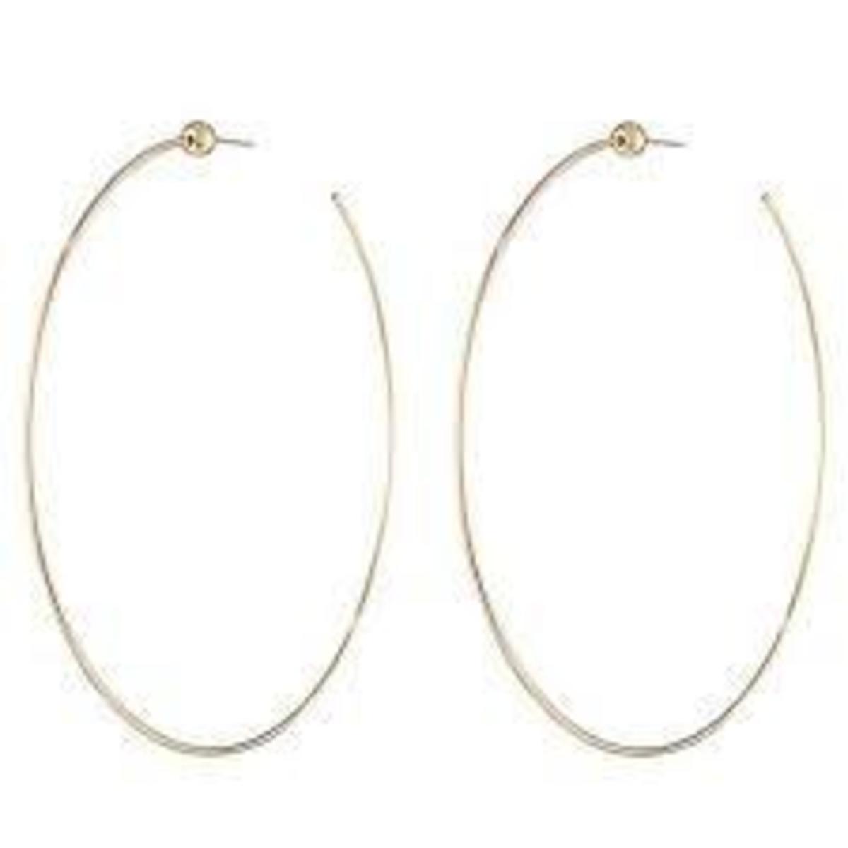 Jenny Bird Medium Icon Hoops - Gold - Image 3 of 3
