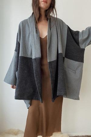 Atelier Delphine Haori Coat Patched Boa Atelier Delphine Haori Coat Patched Boa