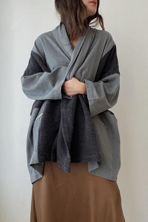 Atelier Delphine Haori Coat Patched Boa Atelier Delphine Haori Coat Patched Boa
