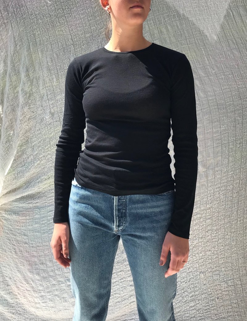 Baserange Puig Long Sleeve/Cotton Gaze - Black | Garmentory Baserange Puig Long Sleeve/Cotton Gaze - Black | Garmentory