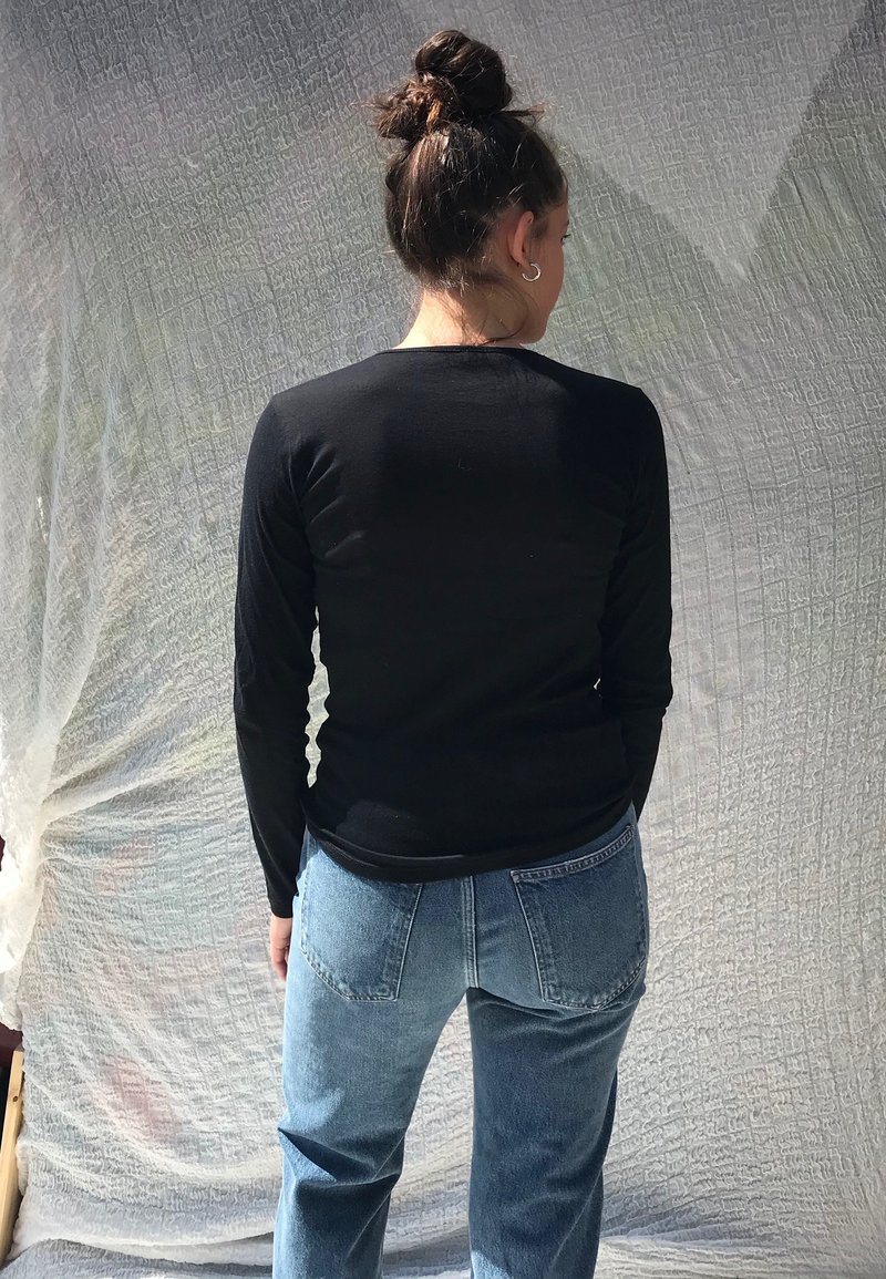 Baserange Puig Long Sleeve/Cotton Gaze - Black | Garmentory Baserange Puig Long Sleeve/Cotton Gaze - Black | Garmentory