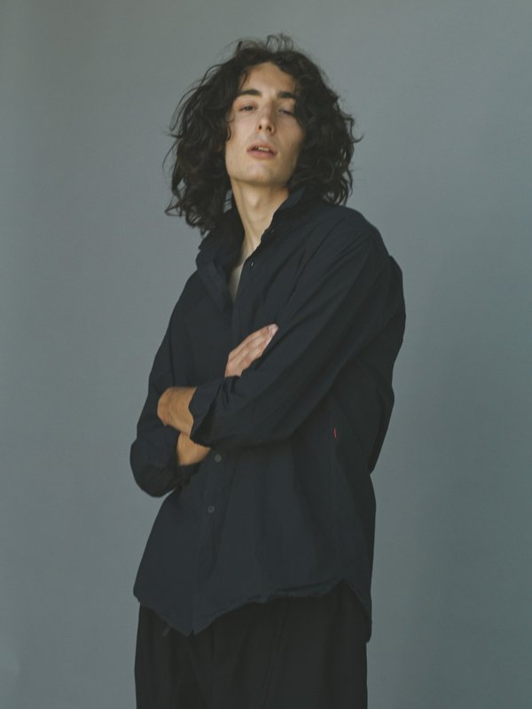 Casey Casey Paper Big Raccourcie Shirt - Navy Casey Casey Paper Big Raccourcie Shirt - Navy