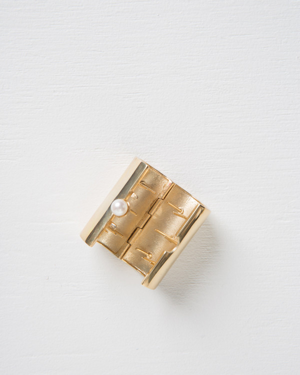 Faux/Real My Hair in Gold and Pearl