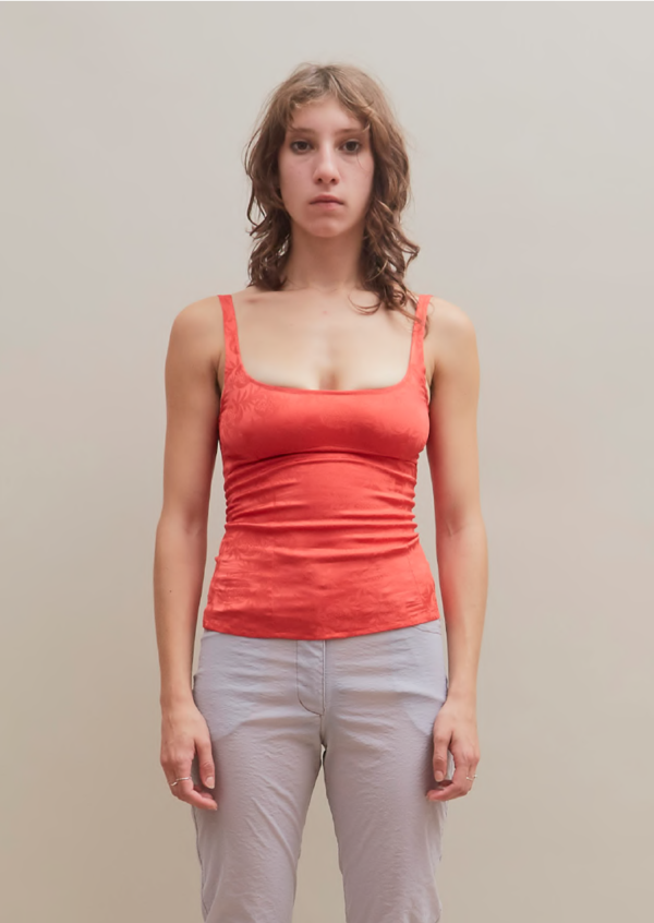 Gauntlett Cheng Darted Tank - Pomegranate | Garmentory